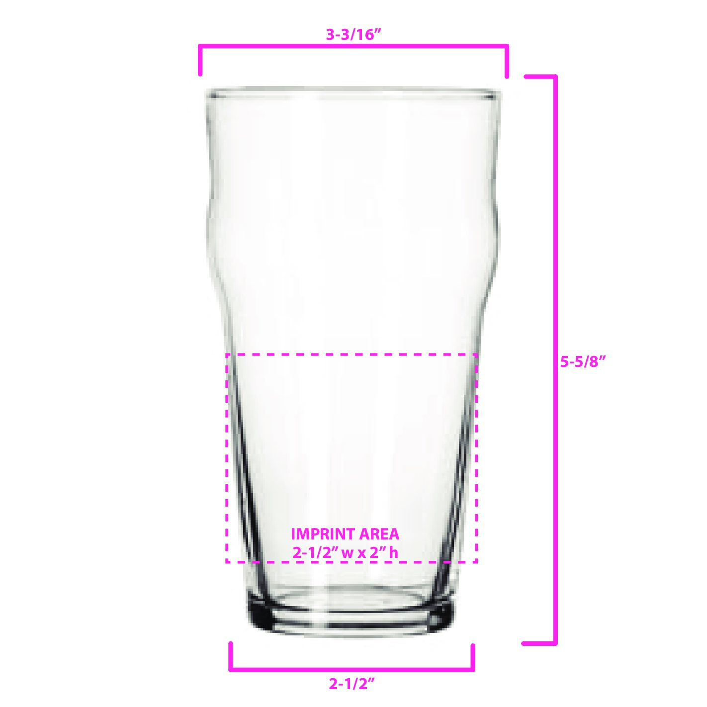 Arc Nonic Beer Glass 16 oz. (#30-5025)