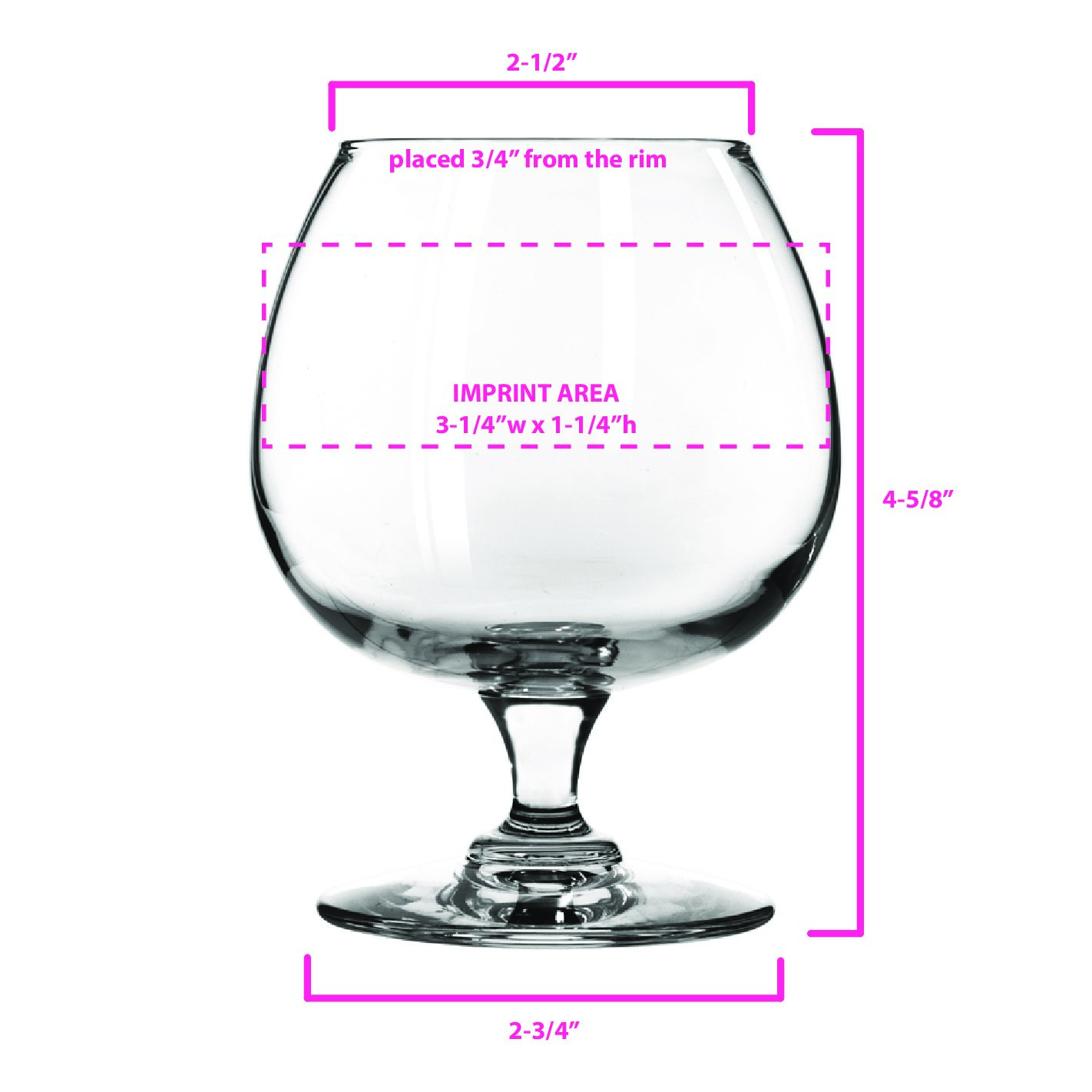 4, 5.5 oz The Bar Glass Brandy Tasting Snifter Glass 5.5 oz Liqueur