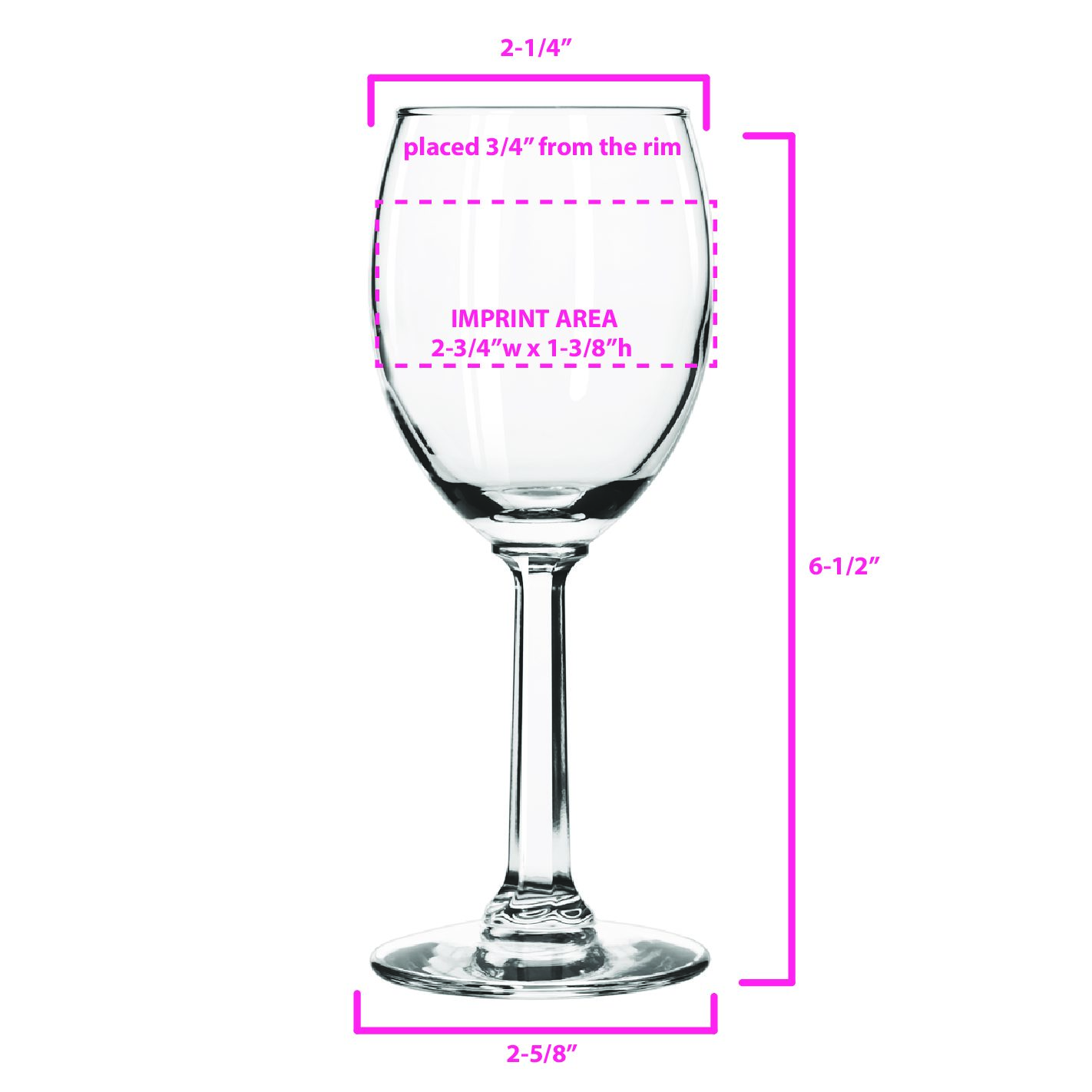 Custom Printed 10 Oz Napa Wine Goblets