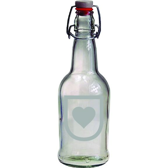 1 Liter (33 oz) Clear EZ Cap Flipper (Grolsch - Style) Bottles